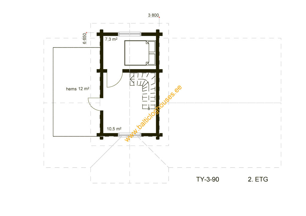 Baltic Loghouses, palkmaja projekt 90