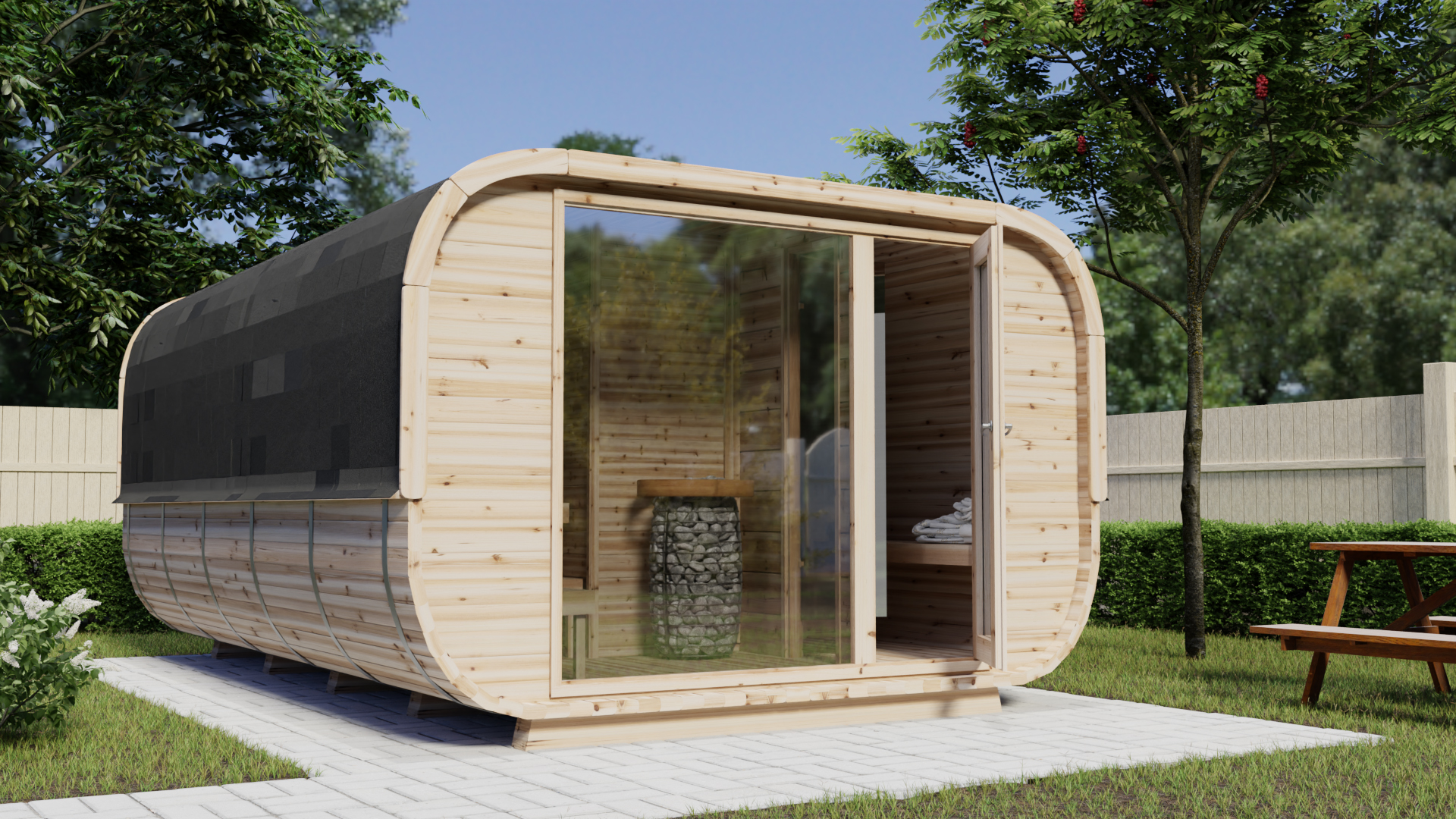 Read more about the article Cube saunamaja 3,5m x 5m