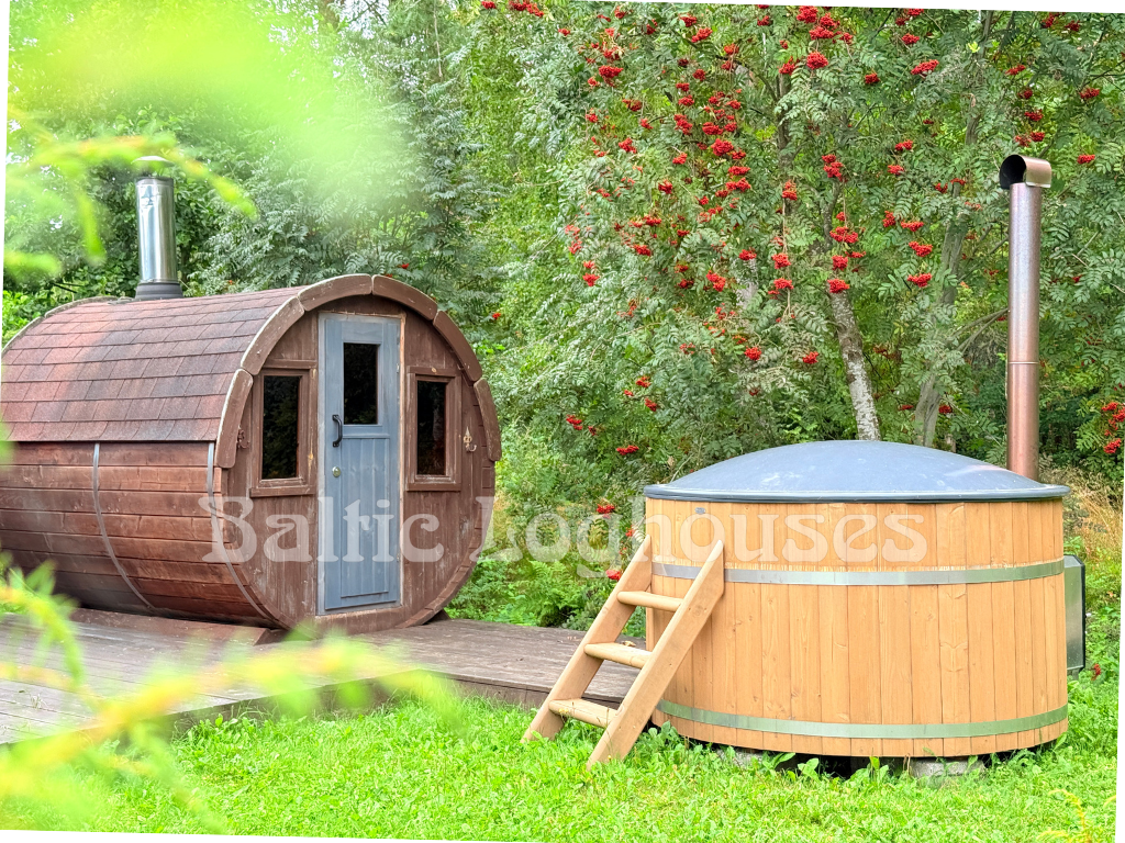 Baltic Loghouses kümblustünn ja tünnisaun